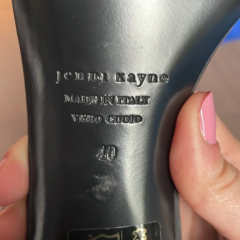 Jenni Kayne Black Suede Block heel ankle strap sandals 40 - Picture 6 of 6